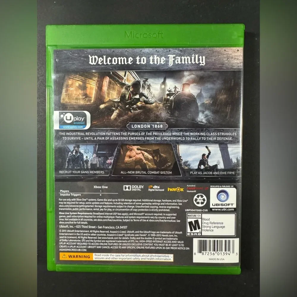 Assassin's Creed Syndicate Limited Edition (Xbox One, 2015)